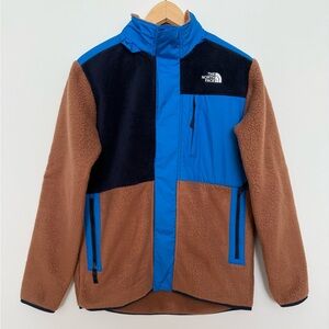 The North Face Youth Blue and Brown Puffer Jacket